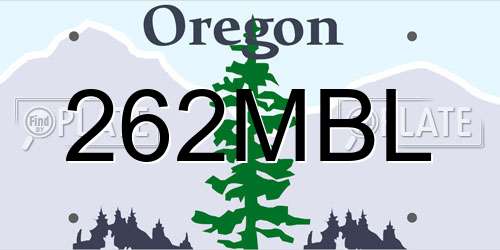 262MBL Oregon License Plate