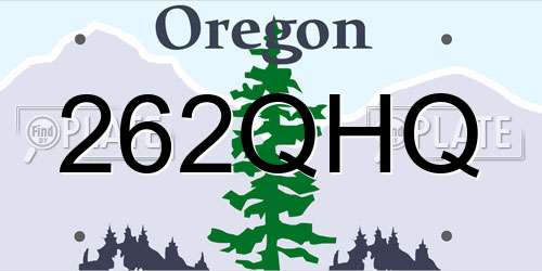 262QHQ Oregon License Plate