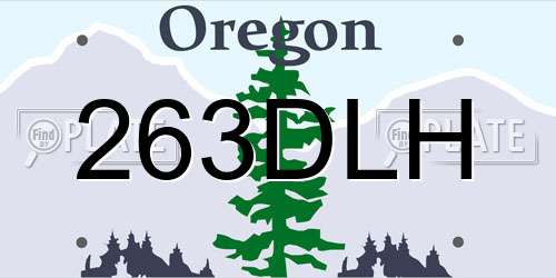 263DLH Oregon License Plate