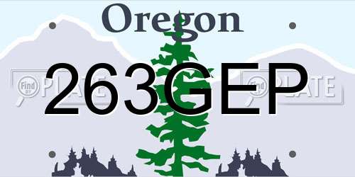 263GEP Oregon License Plate