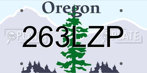 263LZP Oregon License Plate