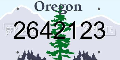 2642123 Oregon License Plate