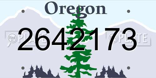 2642173 Oregon License Plate