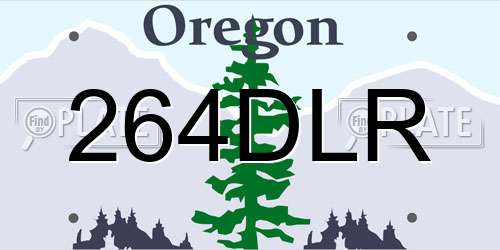 264DLR Oregon License Plate