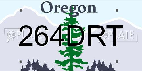 264DRT Oregon License Plate