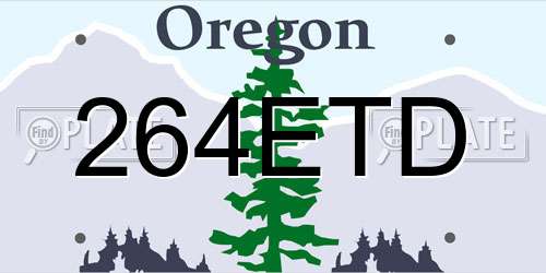264ETD Oregon License Plate