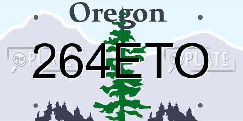 264ETO Oregon License Plate