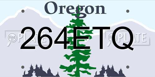 264ETQ Oregon License Plate