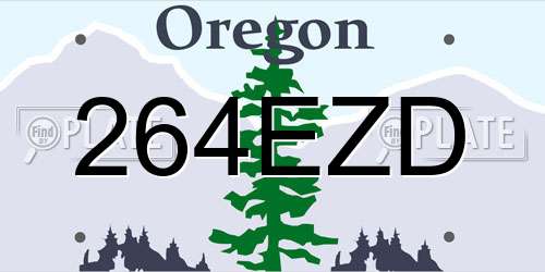 264EZD Oregon License Plate