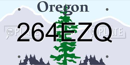 264EZQ Oregon License Plate