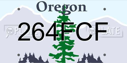 264FCF Oregon License Plate