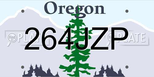 264JZP Oregon License Plate