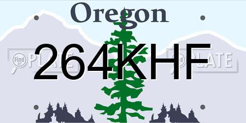 264KHF Oregon License Plate