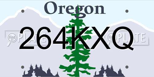 264KXQ Oregon License Plate