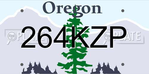 264KZP Oregon License Plate