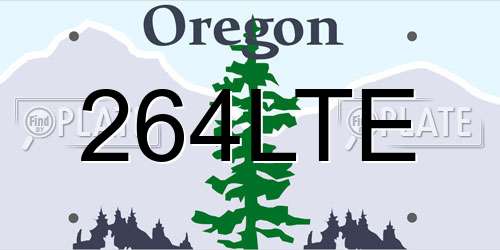 264LTE Oregon License Plate