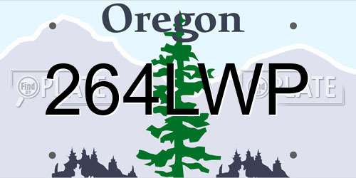 264LWP Oregon License Plate