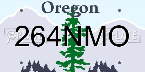 264NMO Oregon License Plate