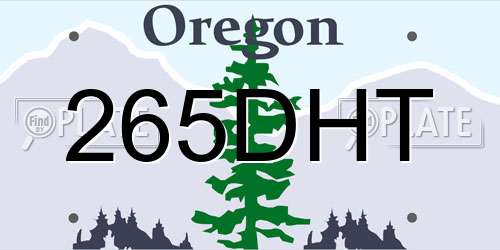 265DHT Oregon License Plate