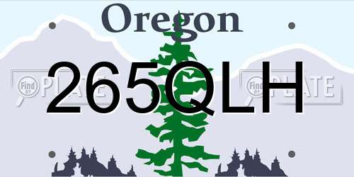 265QLH Oregon License Plate