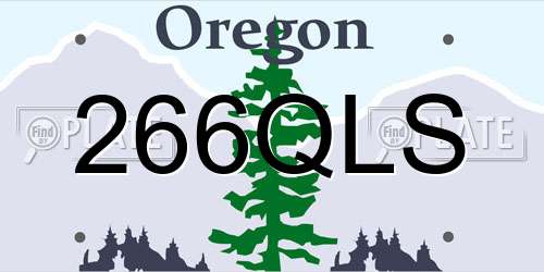 266QLS Oregon License Plate