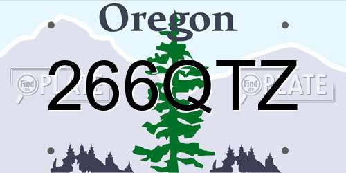 266QTZ Oregon License Plate