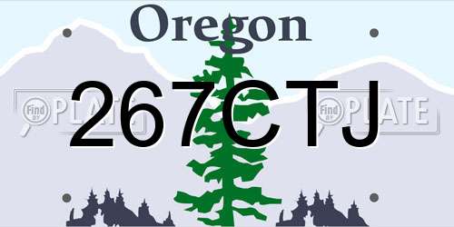 267CTJ Oregon License Plate