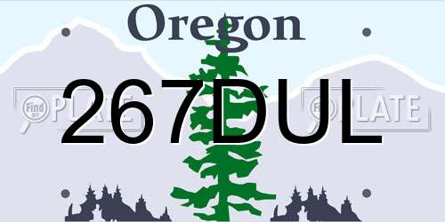 267DUL Oregon License Plate