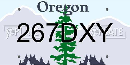 267DXY Oregon License Plate