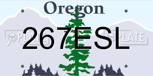 267ESL Oregon License Plate