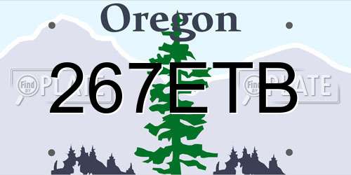 267ETB Oregon License Plate