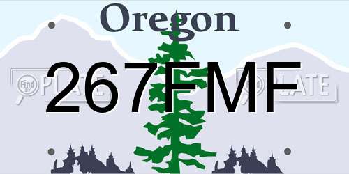 267FMF Oregon License Plate