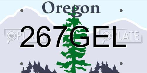 267GEL Oregon License Plate