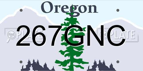 267GNC Oregon License Plate