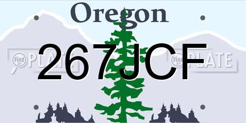 267JCF Oregon License Plate