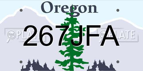 267JFA Oregon License Plate