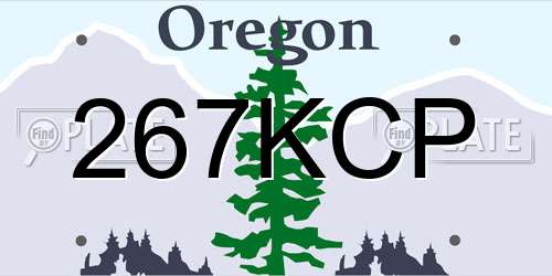 267KCP Oregon License Plate