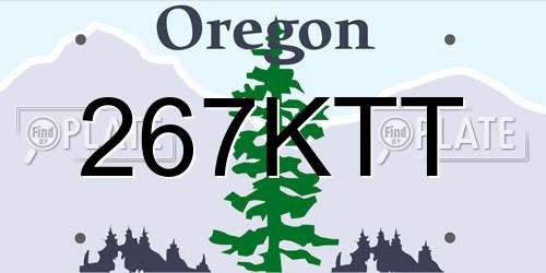 267KTT Oregon License Plate