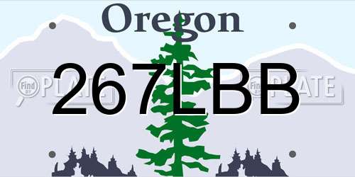 267LBB Oregon License Plate