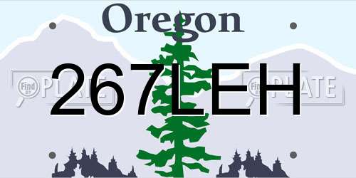 267LEH Oregon License Plate