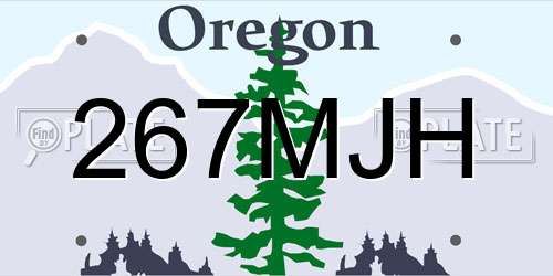 267MJH Oregon License Plate