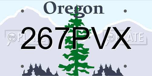 267PVX Oregon License Plate
