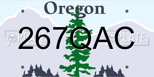 267QAC Oregon License Plate