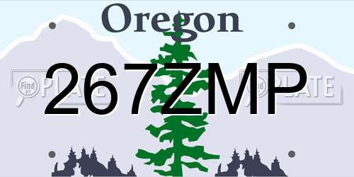 267ZMP Oregon License Plate