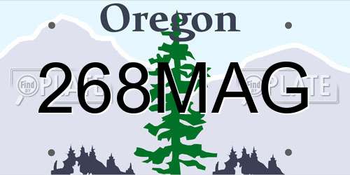 268MAG Oregon License Plate