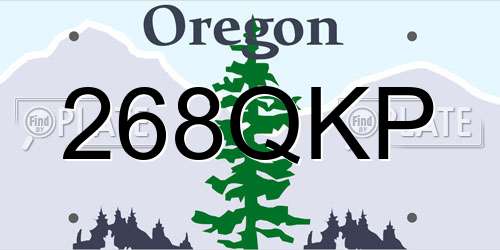 268QKP Oregon License Plate