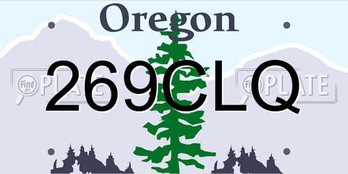 269CLQ Oregon License Plate