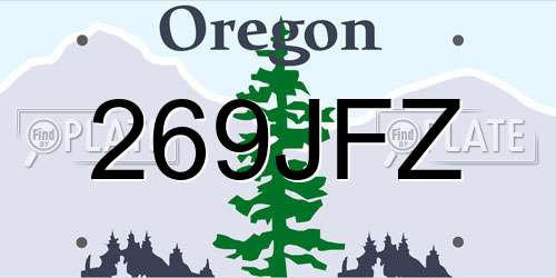 269JFZ Oregon License Plate