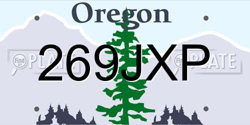 269JXP Oregon License Plate