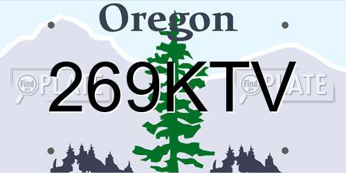269KTV Oregon License Plate
